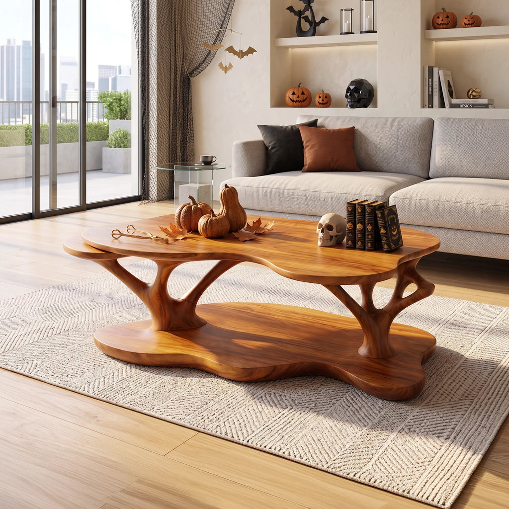 Organic Branch Base Table, solid wood, built to order