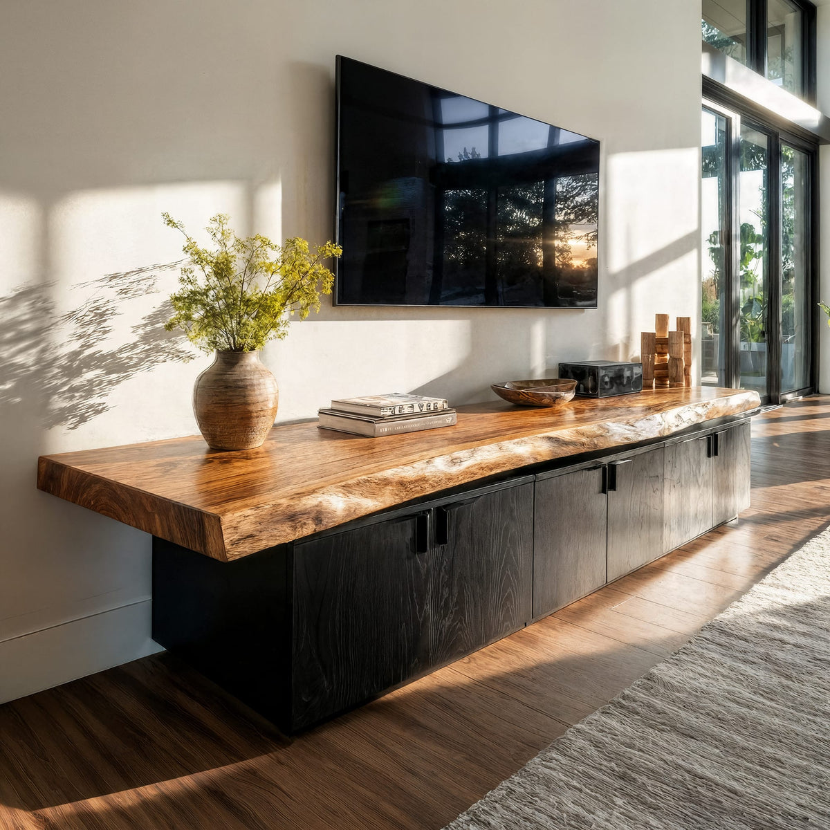 Contemporary Solid TV Cabinet