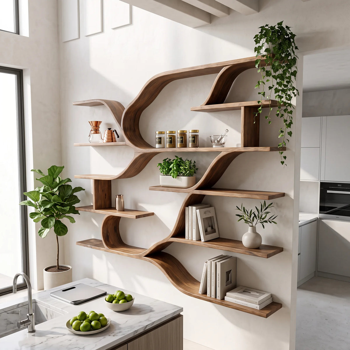 Farmhouse Floating Shelves, solid wood, built to order