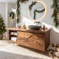 Contemporary Storage Bathroom Vanity Master Ensuite, solid wood, built to order
