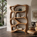 Contemporary Reading Bookshelf, solid wood, built to order