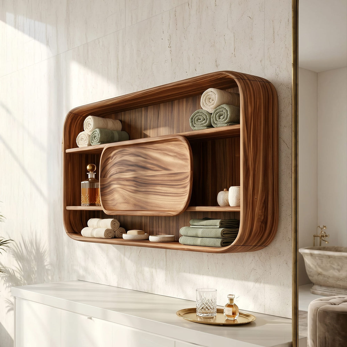 Round Contemporary Vanity