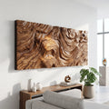 Organic Sculptural Wood Wall Art for Foyer, solid wood, built to order
