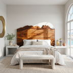 Organic Natural Edge Headboard Bed Headboard, solid wood, built to order