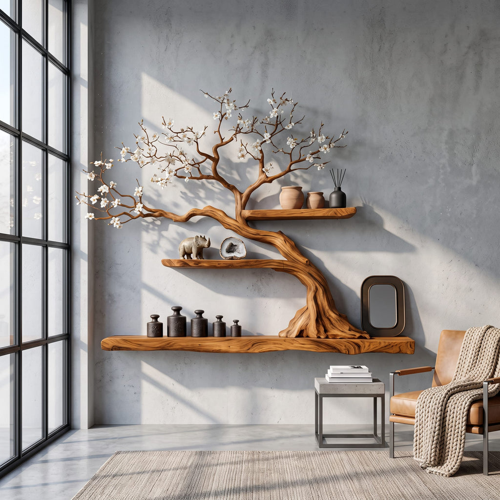 Floating Cozy Tree Bookshelf