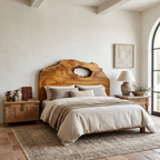 Organic Headboard Wooden Bed Headboard, solid wood, built to order