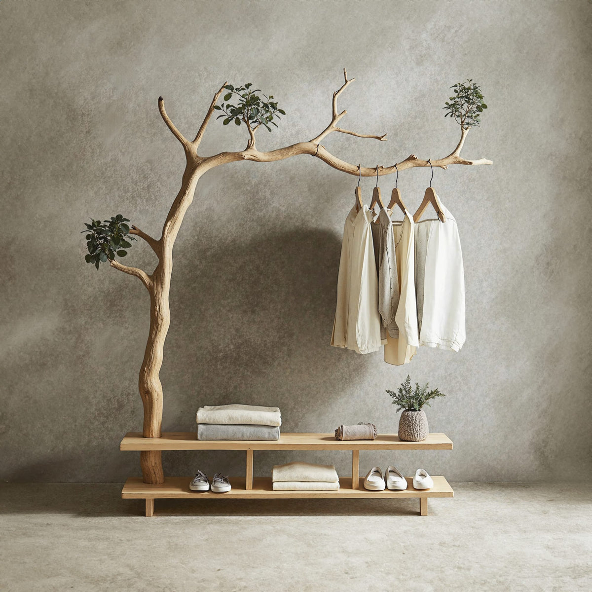 Driftwood Branch Coat Hanger Wall Mount Towel Hook, solid wood, built to order