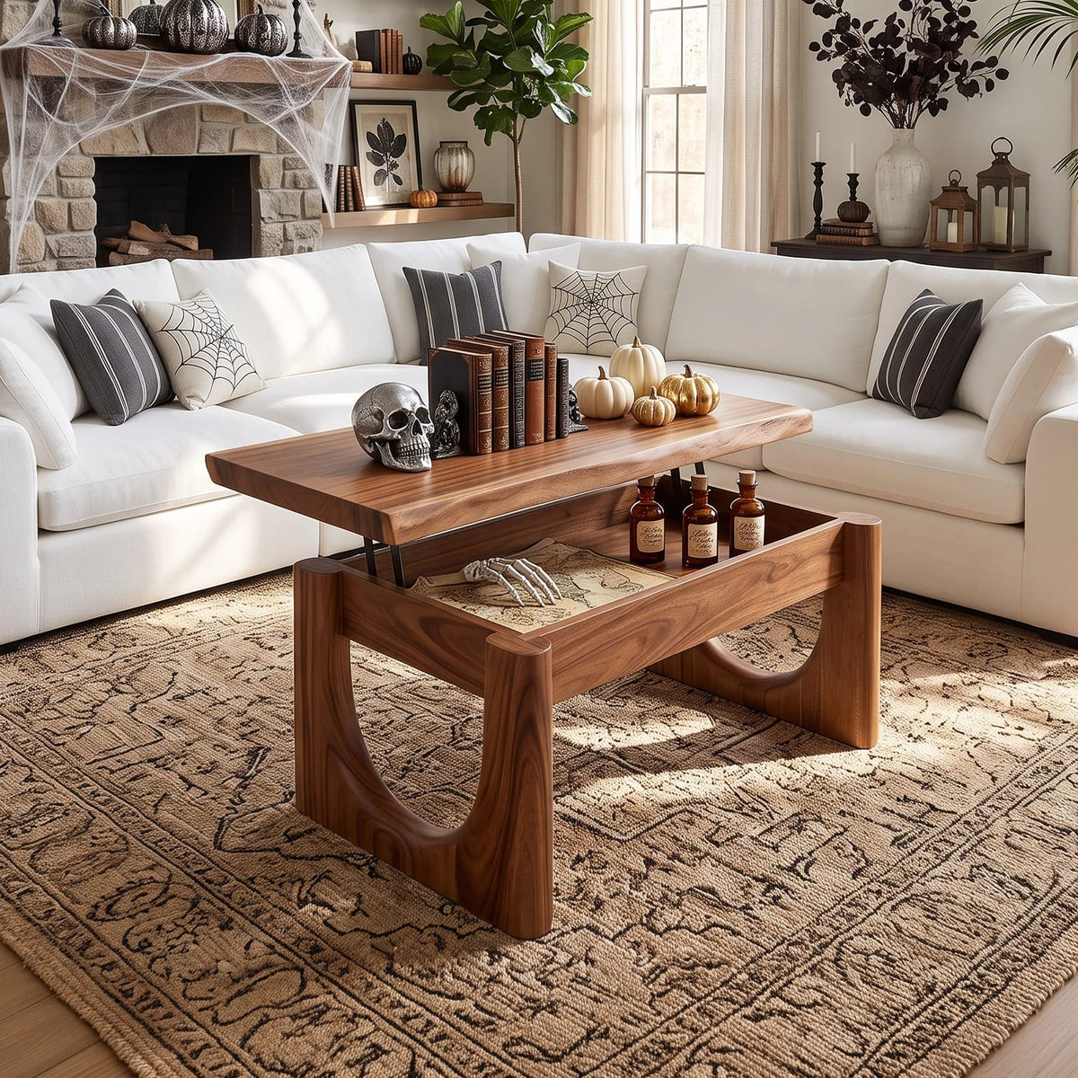 Farmhouse Lift Top Coffee Table Country Cottage, solid wood, built to order