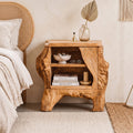 Mid Century Wooden Nightstand, solid wood, built to order