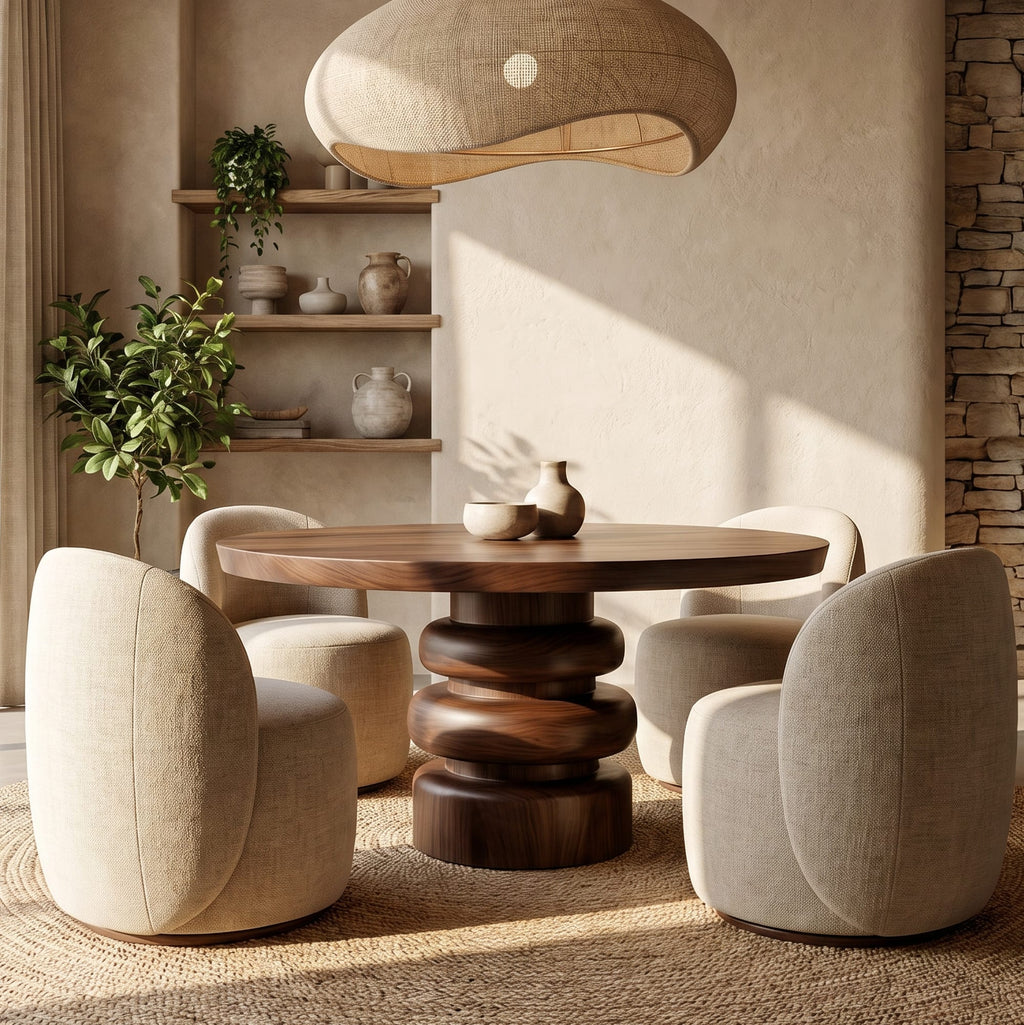 Sculptural Round Dining Table