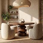 Sculptural Round Dining Table