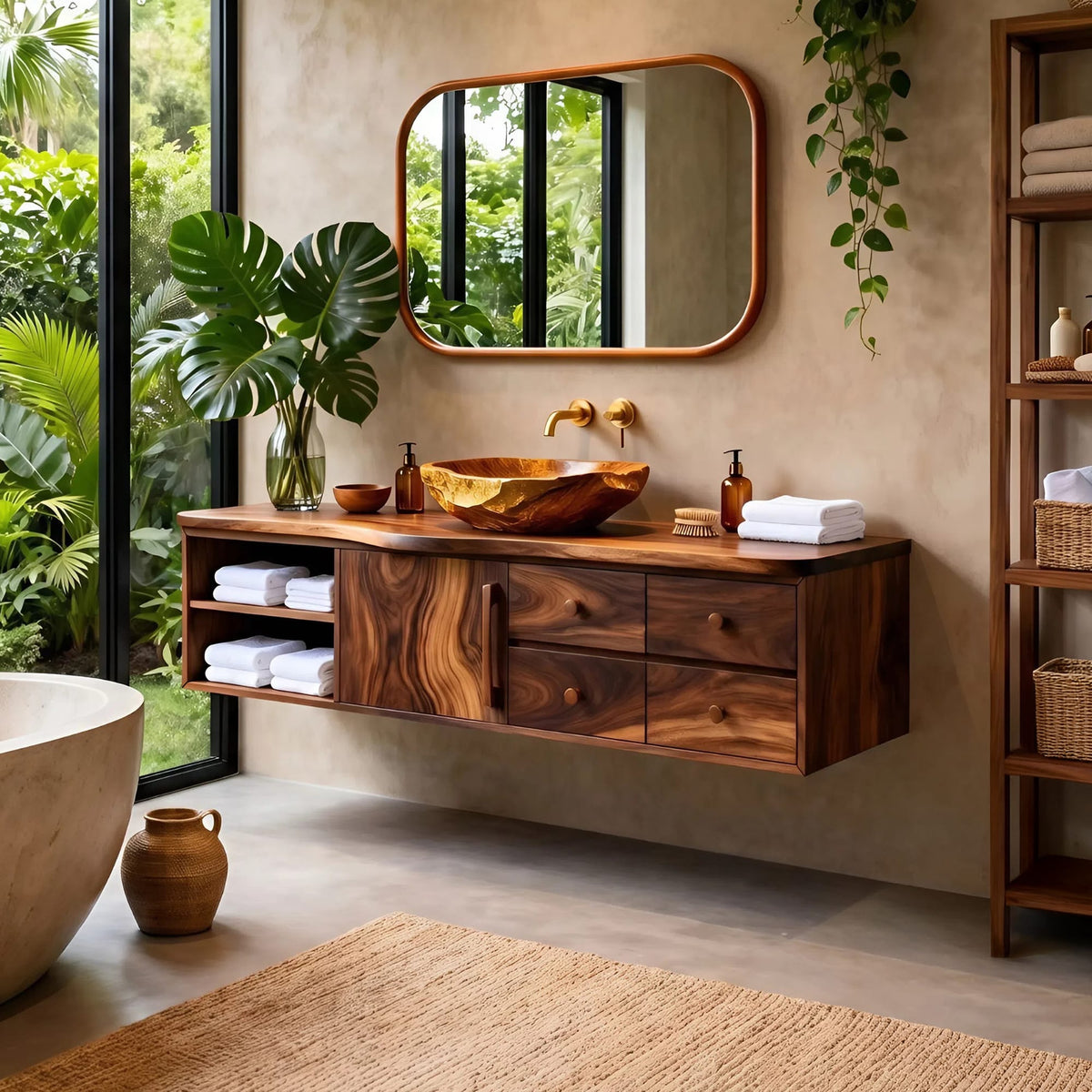 Wall-mounted Mid Century Vanity