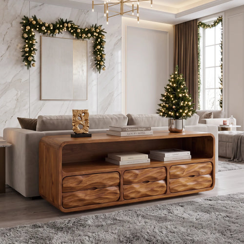 Rustic Console Table Living Room, solid wood, built to order