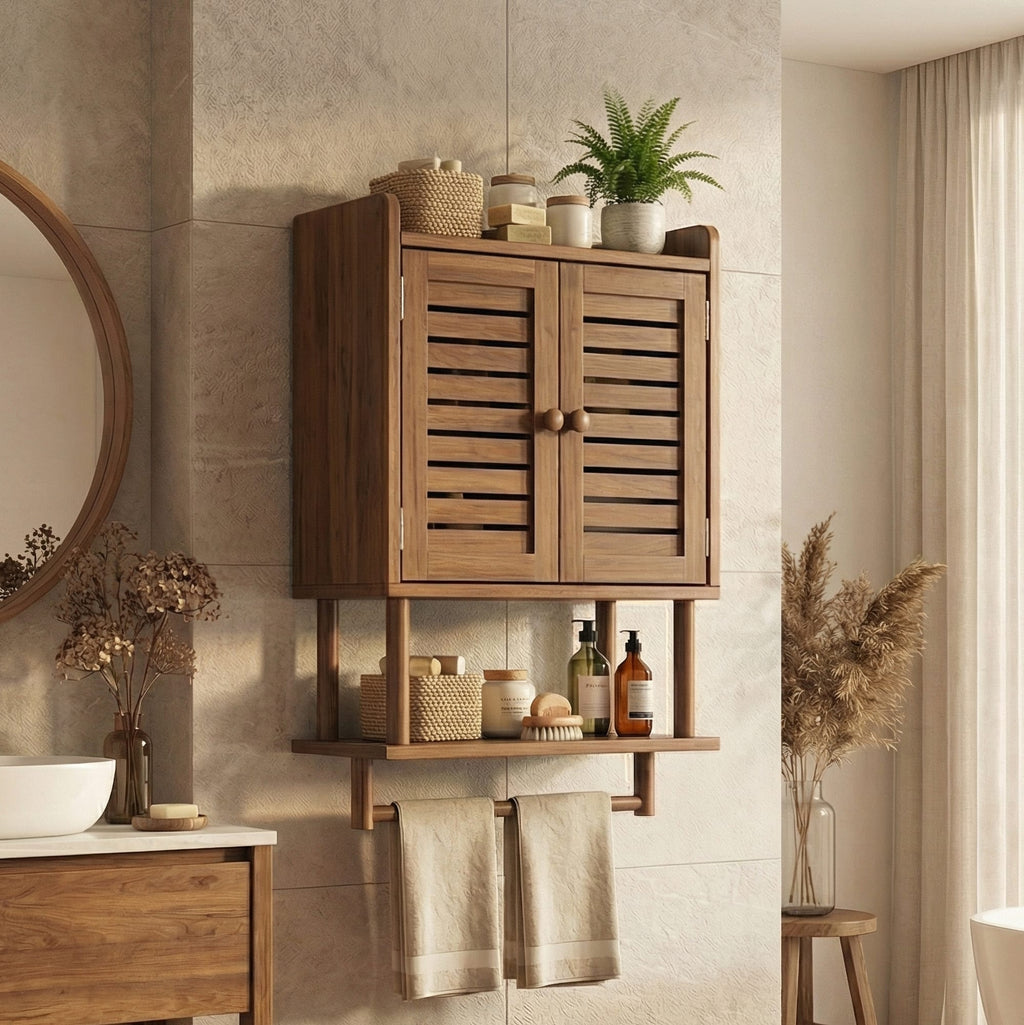 Solid Storage Bath Shelf