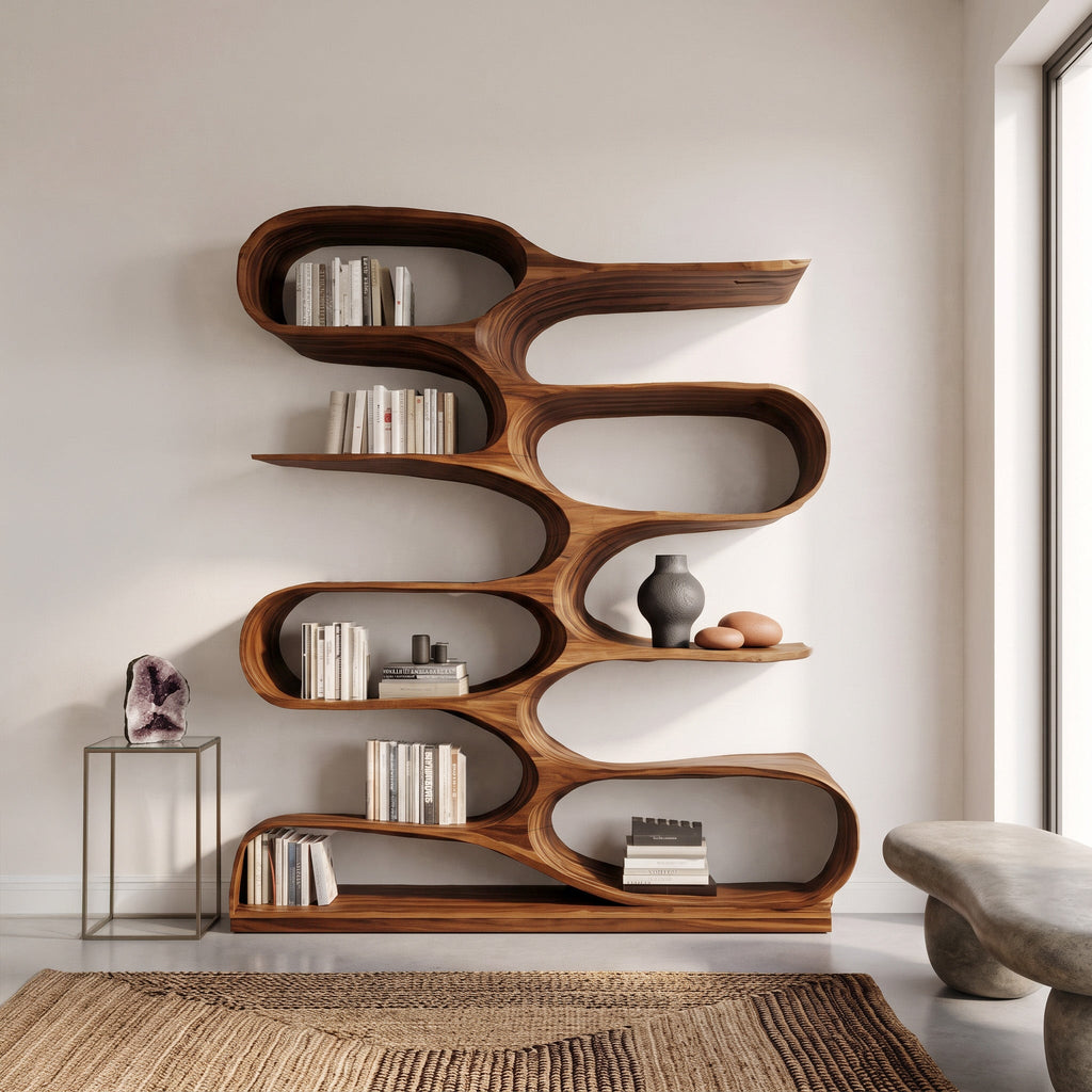 Books Curved Bookshelf