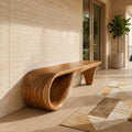 Live Edge Wooden Bench Interior, solid wood, built to order