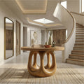Geometric Pedestal Console Table