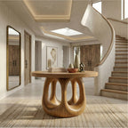 Geometric Pedestal Console Table