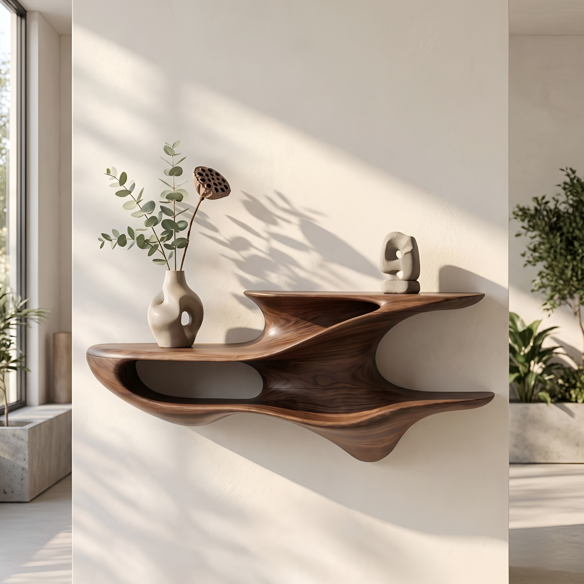 Live Edge Wall Mount Shelf, solid wood, built to order
