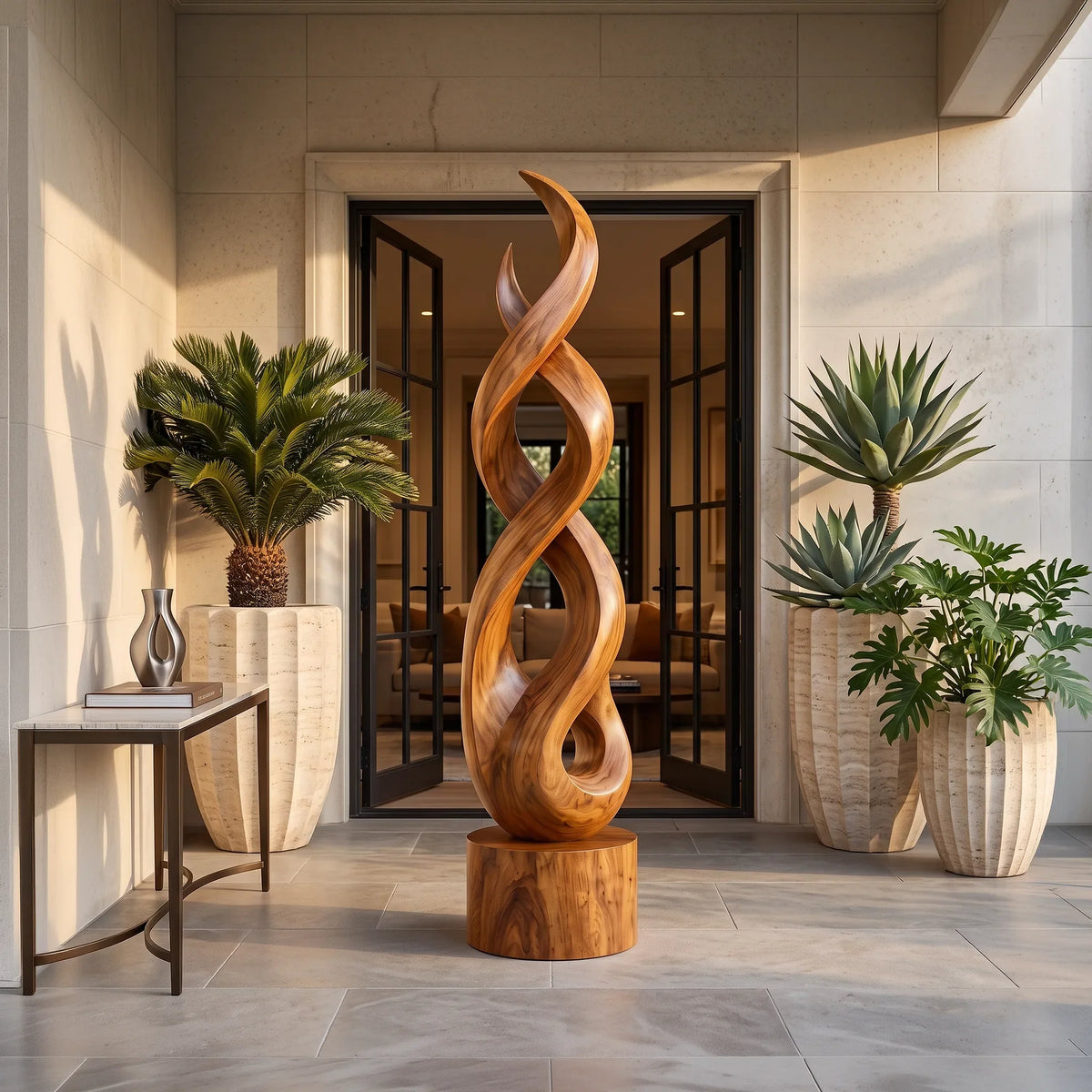 Organic Modern Sculpture, solid wood, built to order