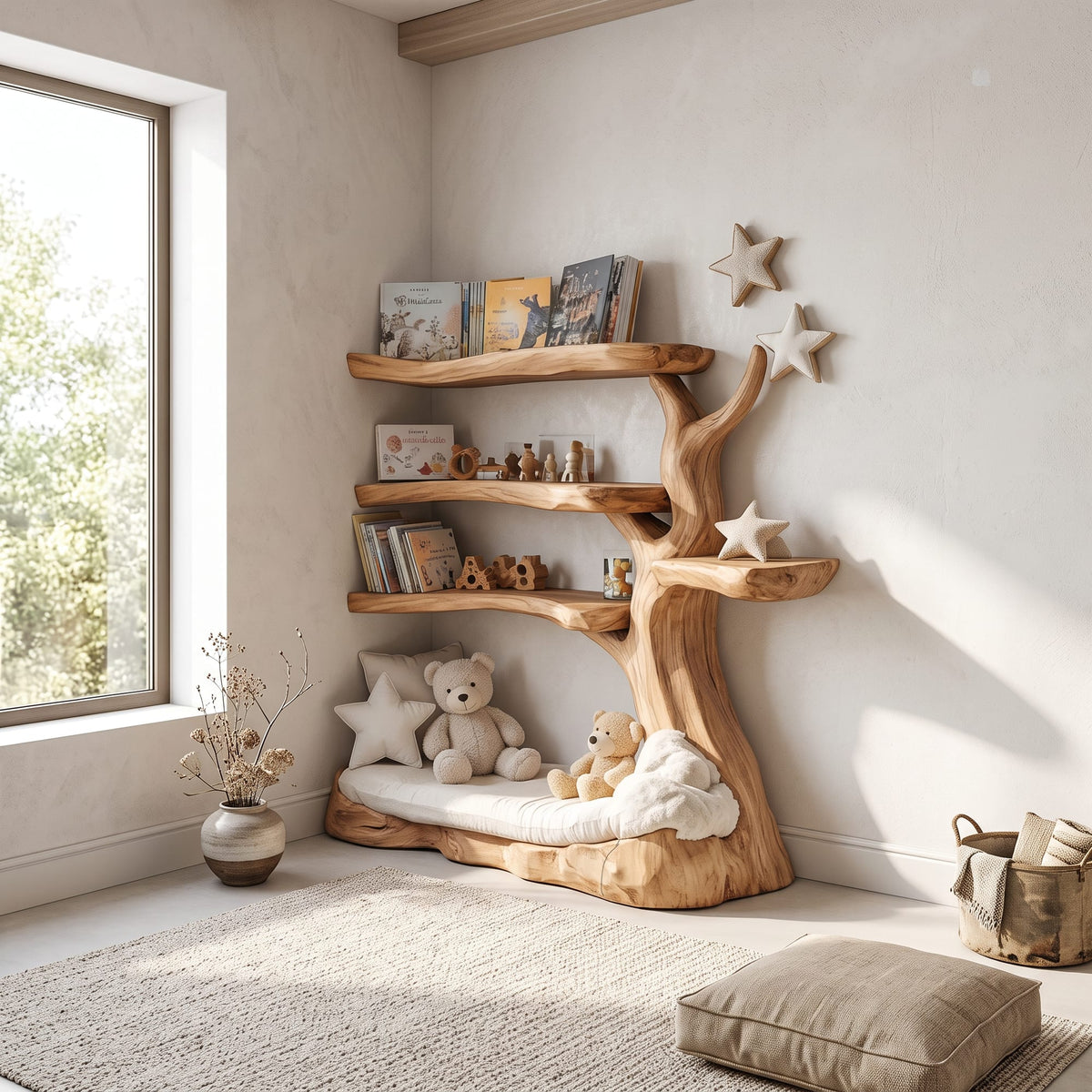 Nursery Cozy Tree Bookshelf