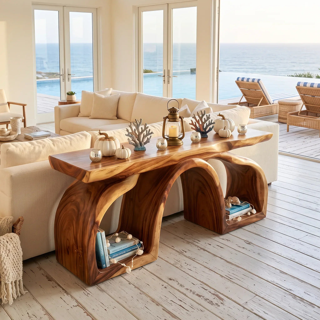 Pumpkin Live Edge Console Table