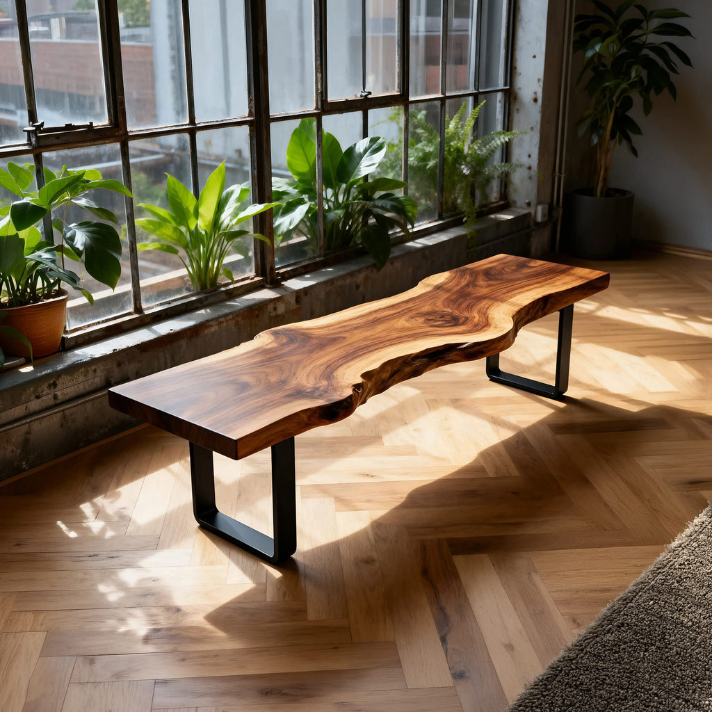 Live Edge Contemporary Bench