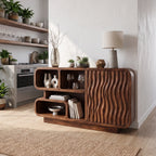 Organic Modern Sideboard Cabinet with Storage Kitchen, solid wood, built to order
