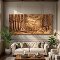 Illuminated Sunset Lake Wood Wall Art, solid wood, built to order