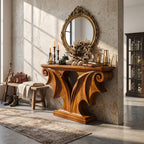 Sculptural Entryway Console Table