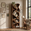 Mid Century Open Bookcase, solid wood, built to order