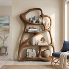 Organic Reading Corner Bookcase, solid wood, built to order