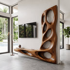 Sculptural Floating Entertainment TV Cabinet