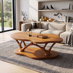 Minimalist Cross Base Table, solid wood, built to order