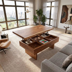 Contemporary Storage Lift Top Coffee Table City Apartment, solid wood, built to order