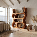 Artisan Organic Wooden Display Shelf, solid wood, built to order
