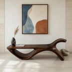 Contemporary Organic Bench, solid wood, built to order