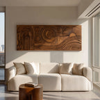 Mid Century Abstract Wood Wall Art, solid wood, built to order, view 2