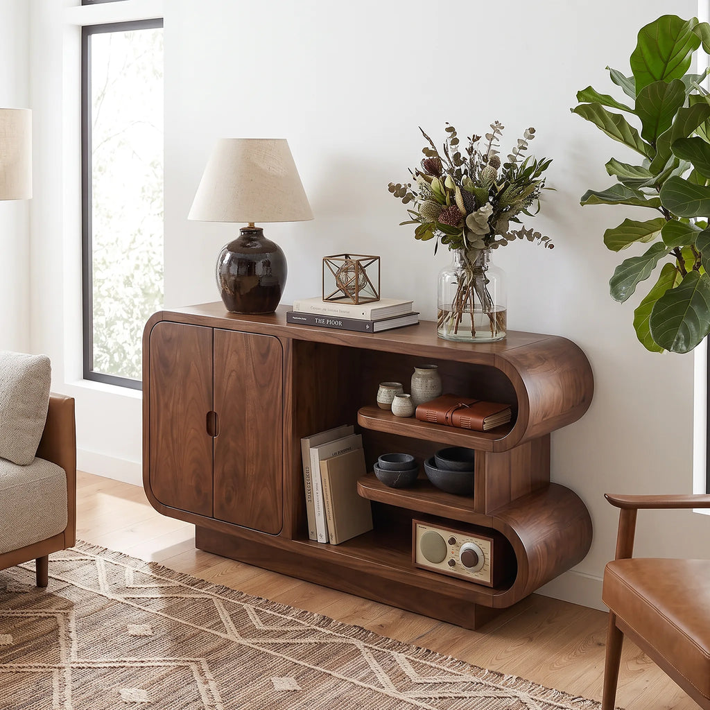 Organic Modern Storage Credenza Living Room, solid wood, built to order