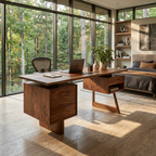 Minimalist Executive Desk Home Workspace, solid wood, built to order