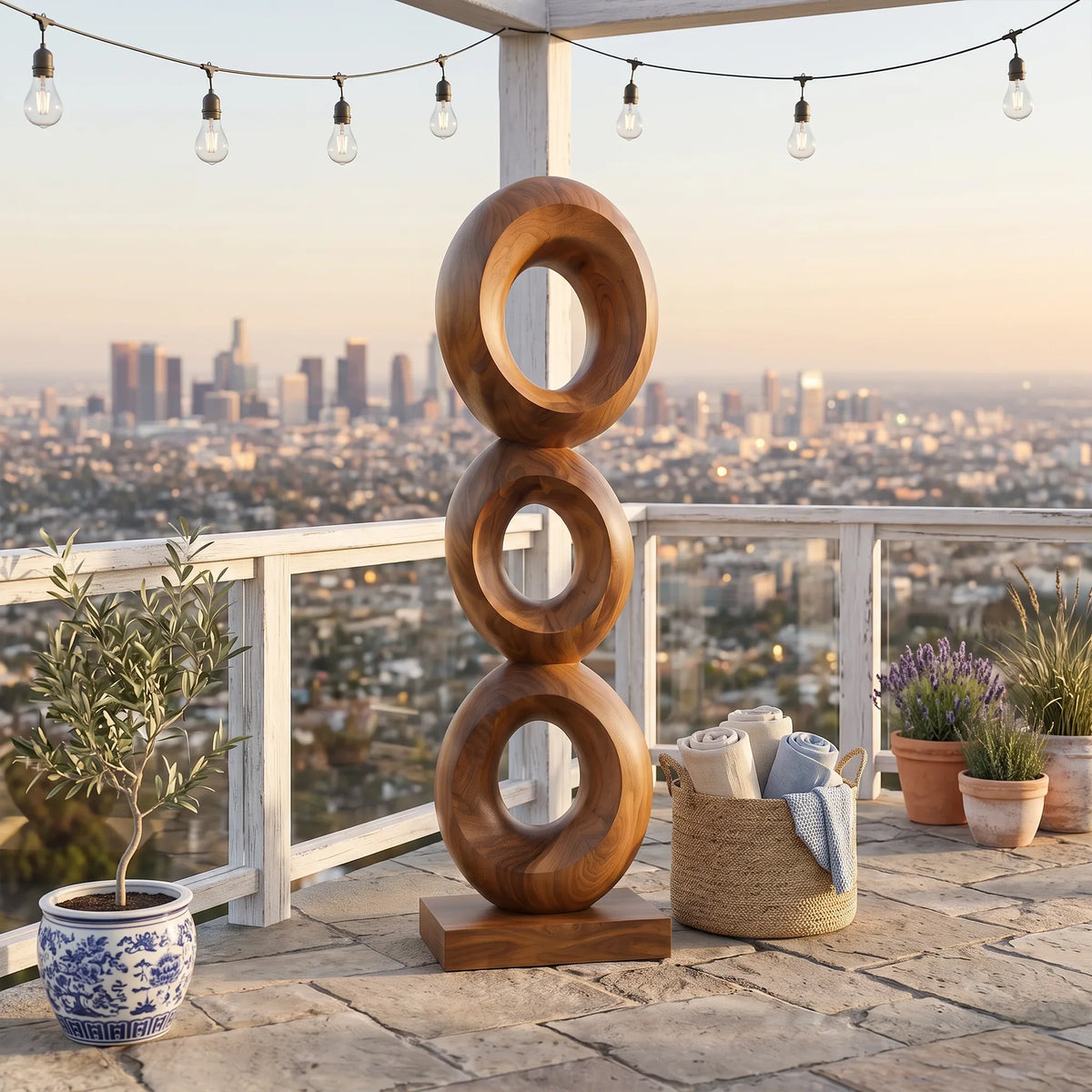 Organic Modern Sculpture, solid wood, built to order