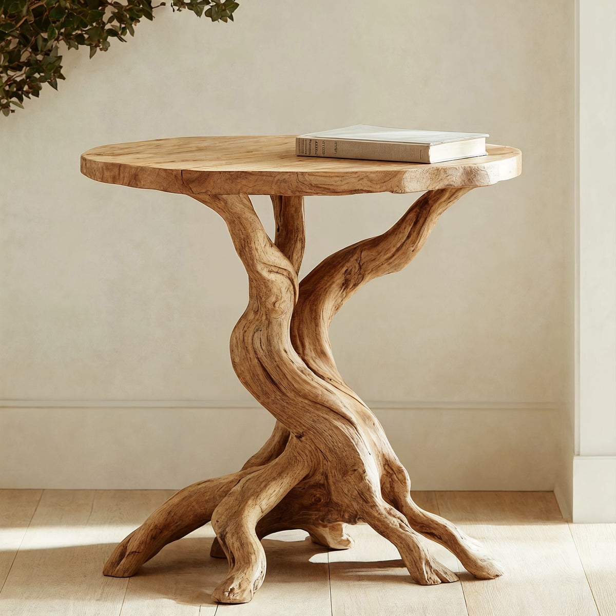 Round Solid Side Table