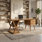 Minimalist Executive Desk Creative Office, solid wood, built to order