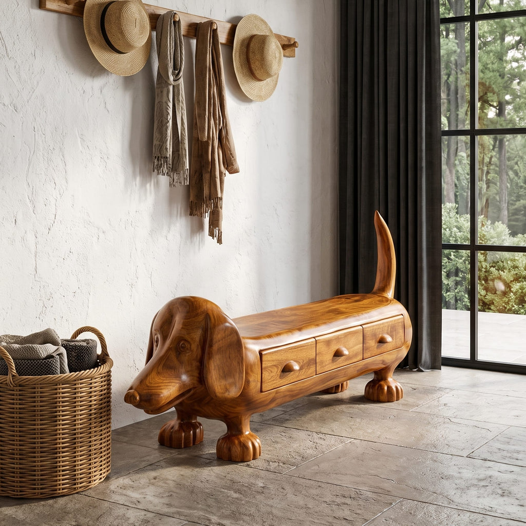 Dachshund Storage Bench