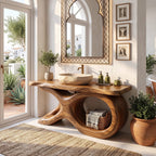 Mediterranean Bathroom Vanity Cabinet Villa, solid wood, built to order