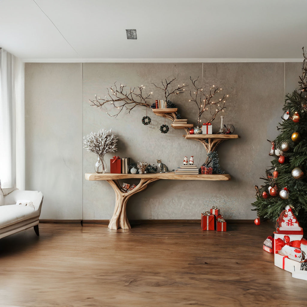 Solid Driftwood Console Table