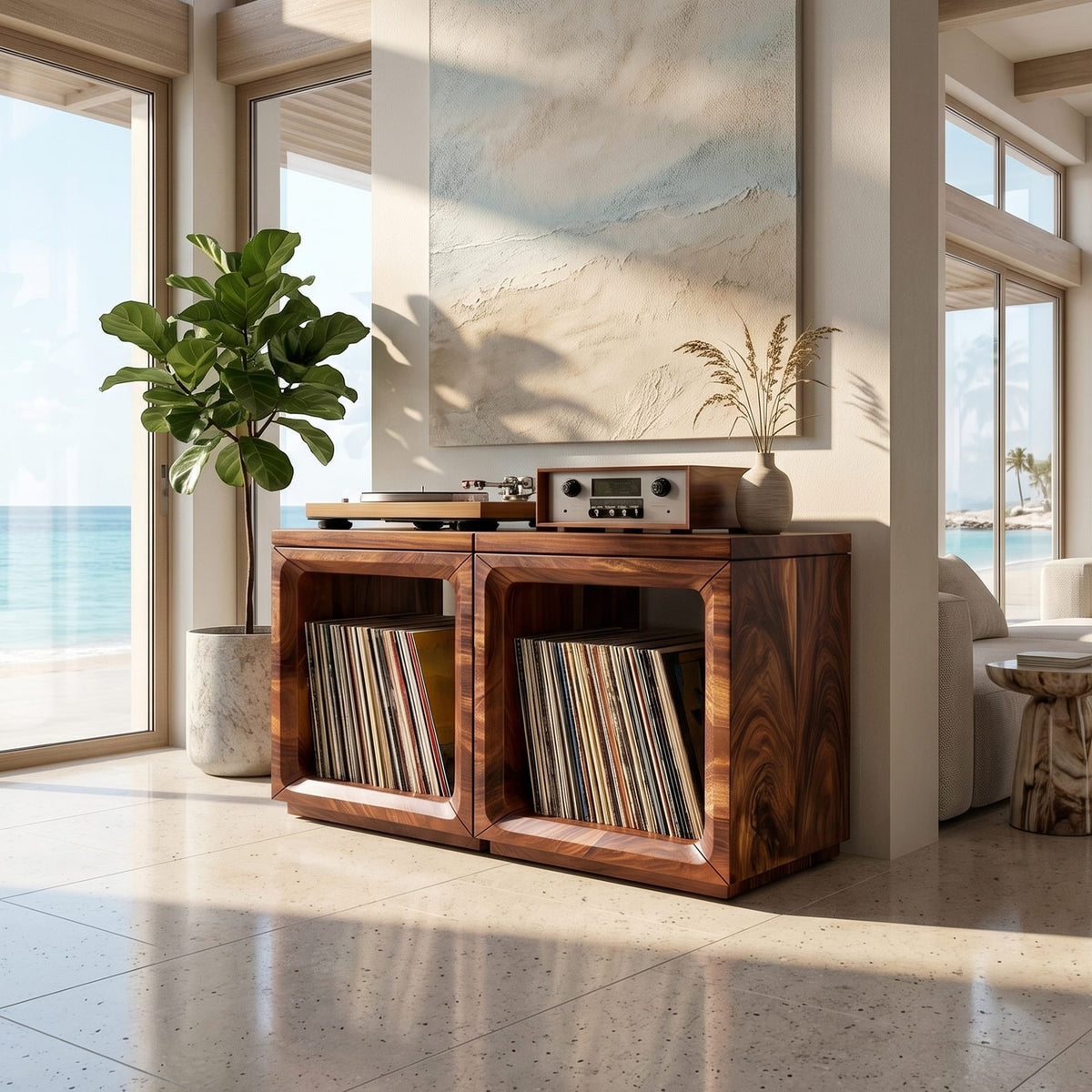 Minimal Storage Record Stand