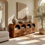 Arched Niche Wooden Sideboard, solid wood, built to order