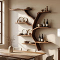 Mid Century Wooden Wall Shelf, solid wood, built to order