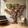 Tree Branch Standing Corner Shelf Custom Shelf, solid wood, built to order